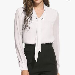 White Blouse - PERFECT for office & under a blazer - XL